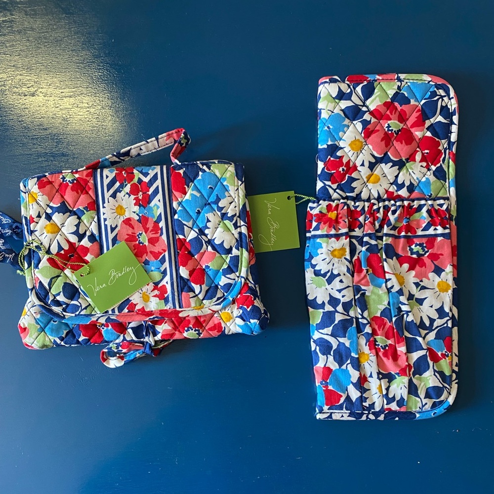 NWT - Vera Bradley Summer Cottage Cosmetic Bags